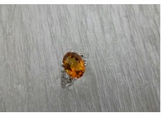 Diamond Citrine Ring